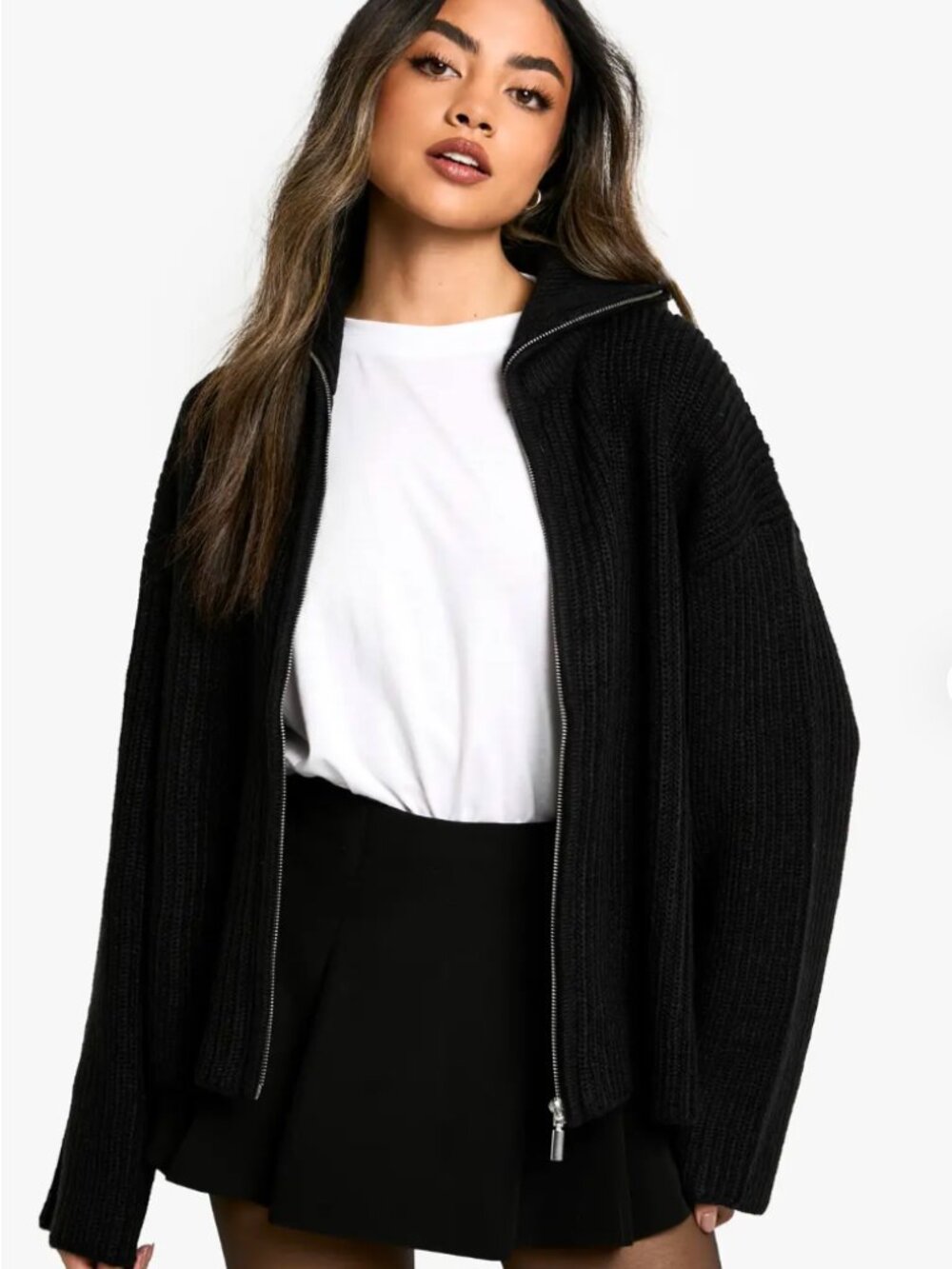 Brand New Zip Through Knitted Cardigan